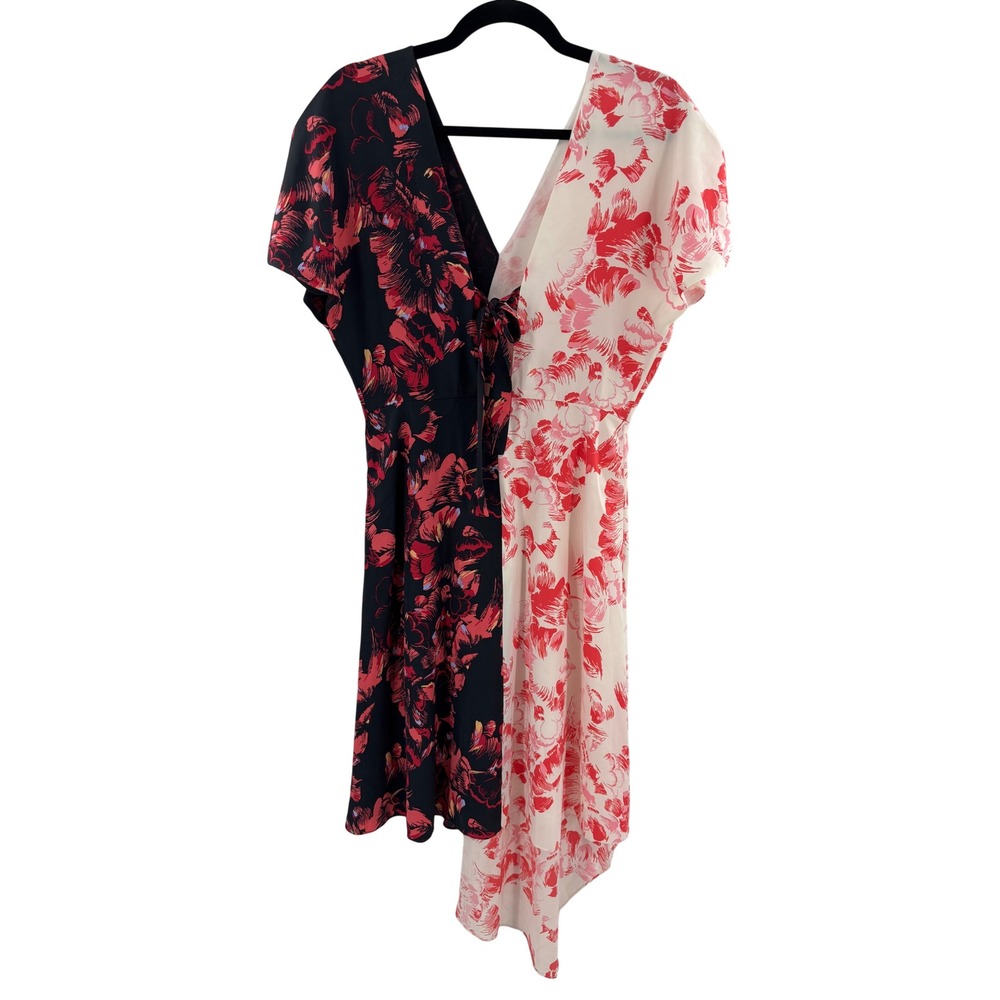 Lewit Split Floral Print V Neck Midi Dress